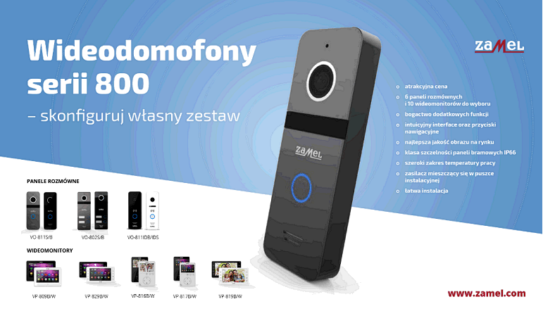 Zamel wideodomofony serii 800